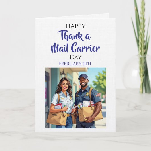 National Thank a Mail Carrier Day | Feb 4th Kaart (Voorkant)