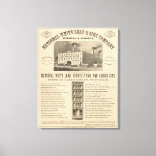 National White Lead and Zinc Company Canvas Afdruk
