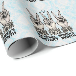 National Women's History Maand Feministische vrouw Cadeaupapier