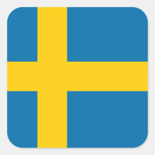 National World Flag Zweden Vierkante Sticker