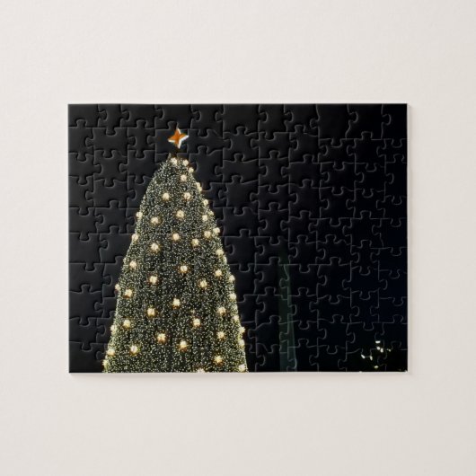 National Xmas Tree & Washington Monument at Night Legpuzzel (Horizontaal)