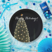 National Xmas Tree & Washington Monument at Night Papieren Bordje (Feest)