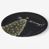 National Xmas Tree & Washington Monument at Night Papieren Bordje (Gekanteld)