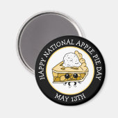 Nationale Apple Pie Day 13 mei Magneet (Voorkant / Achterkant)