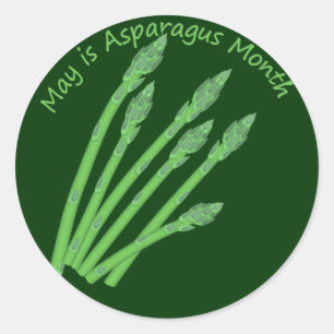 Nationale Asparagus-maand Ronde Sticker