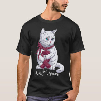 Nationale AVM-bewustzijnsmaand Burgundy lint Cute  T-shirt