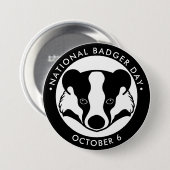 Nationale Badgerdag Ronde Button 7,6 Cm (Voorkant /achterkant)