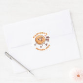 nationale bagel dag ronde sticker (Envelop)