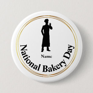 Nationale Bakkerdag Silhouette Name Button