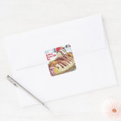 Nationale Banaan Split Dag Vierkante Sticker (Envelop)