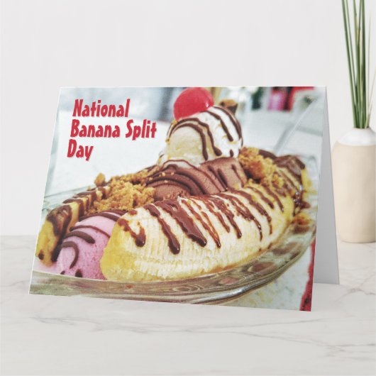Nationale Banana Split Dag Kaart (Voorkant)