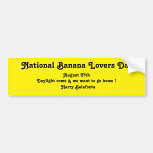 Nationale Bananoverdag Bumpersticker