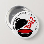 Nationale barbecuedag, GRILL Ronde Button 7,6 Cm (Voorkant /achterkant)