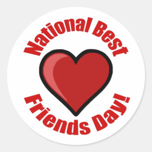 Nationale Beste Vriendag! Ronde Sticker