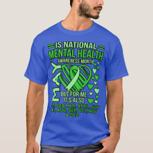 Nationale bewustmakingsmaand inzake geestelijke ge t-shirt