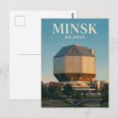 Nationale Bibliotheek van Belarus Belarus Briefkaart (Voorkant / Achterkant)