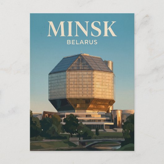 Nationale Bibliotheek van Belarus Belarus Briefkaart (Voorkant)