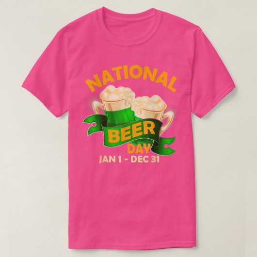 Nationale bierdag Funny Beer Drink T-shirt (Design voorkant)