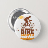 Nationale Bike-maand Ronde Button 5,7 Cm (Voorkant /achterkant)