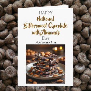 Nationale Bitterzoete Chocoladedaag met Amandelen Kaart