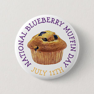 Nationale Blueberry Muffin Day Juli Button