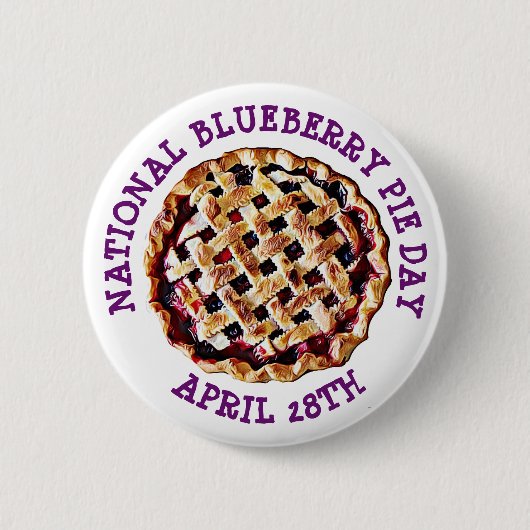 Nationale Blueberry Pie Day 28 april Button (Voorkant)