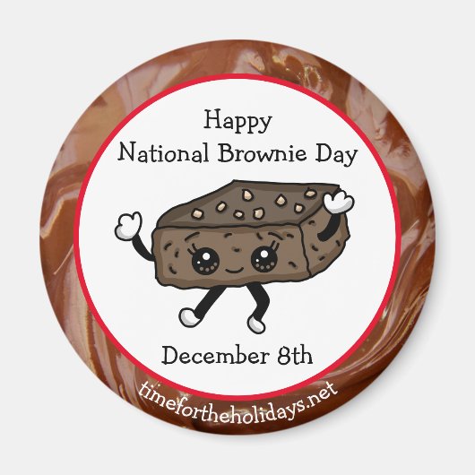 Nationale Brownie Day - 8 december Magneet (Voorkant)