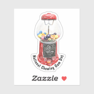 Nationale Bubble Gum Dag Sticker