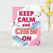Nationale Bubble Gum Day Be Calm Chew on Kaart (Gele Bloem)