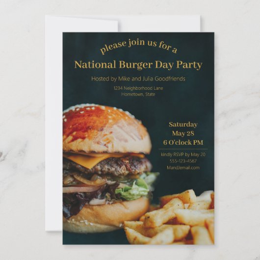 Nationale Burgerdag Feestje Kaart (Voorkant)