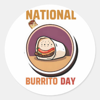 Nationale Burrito Dag Ronde Sticker