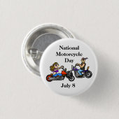 Nationale Button op de dag van de motorfiets (Voorkant /achterkant)