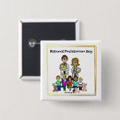 Nationale Button van de Dag van de Kinderarts met  (Voorkant /achterkant)