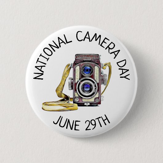 Nationale Camera Dag 29 juni Feestdagen Button (Voorkant)