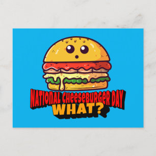 Nationale Cheeseburger Dag, wat? Briefkaart