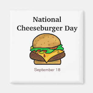 Nationale Cheeseburger Day Magnet Magneet