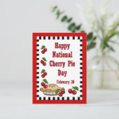 Nationale Cherry Pie Dag 20 februari Briefkaart (Staand voorkant)