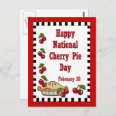 Nationale Cherry Pie Dag 20 februari Briefkaart (Voorkant / Achterkant)