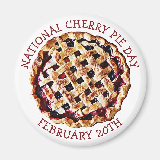 Nationale Cherry Pie Dag 20 februari Magneet (Voorkant)