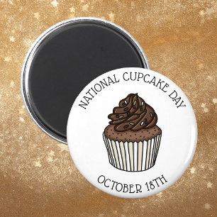 Nationale Chocolade Cupcake Dag   18 oktober Magneet