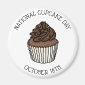 Nationale Chocolade Cupcake Dag | 18 oktober Magneet (Voorkant)
