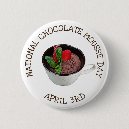 Nationale Chocolade Dag April 3de Button (Voorkant)