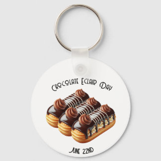 Nationale Chocolade Eclair Day Custom Sleutelhanger