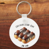 Nationale Chocolade Eclair Day Custom Sleutelhanger (Voorkant)