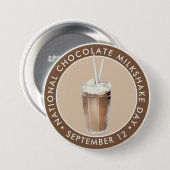Nationale Chocolade Milkshake Dag Ronde Button 7,6 Cm (Voorkant /achterkant)