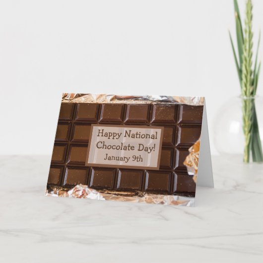 Nationale Chocoladedag 9 februari Kaart (Voorkant)