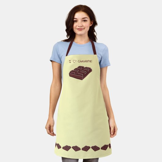 Nationale chocoladedag schort (Gedragen)