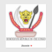 Nationale Coat van de Democratische Republiek Cong Sticker (Vel)