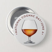 Nationale Cognac-dag Ronde Button 7,6 Cm (Voorkant /achterkant)