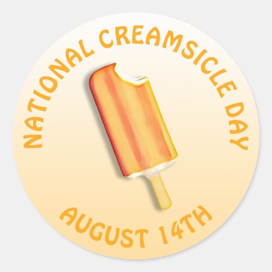 Nationale Creamsicle Dag 14 augustus Stickers (Voorkant)